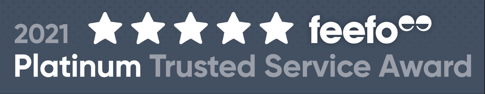 Feefo 2021 Platinum Trusted Service Award